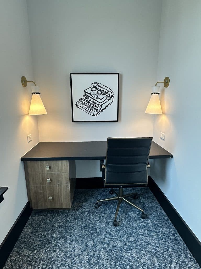 One work station available to residents at Margaux Midtown