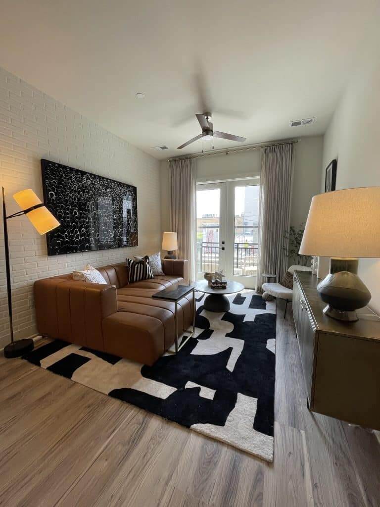 Model apartment at Margaux Midtown furnished with modern furniture