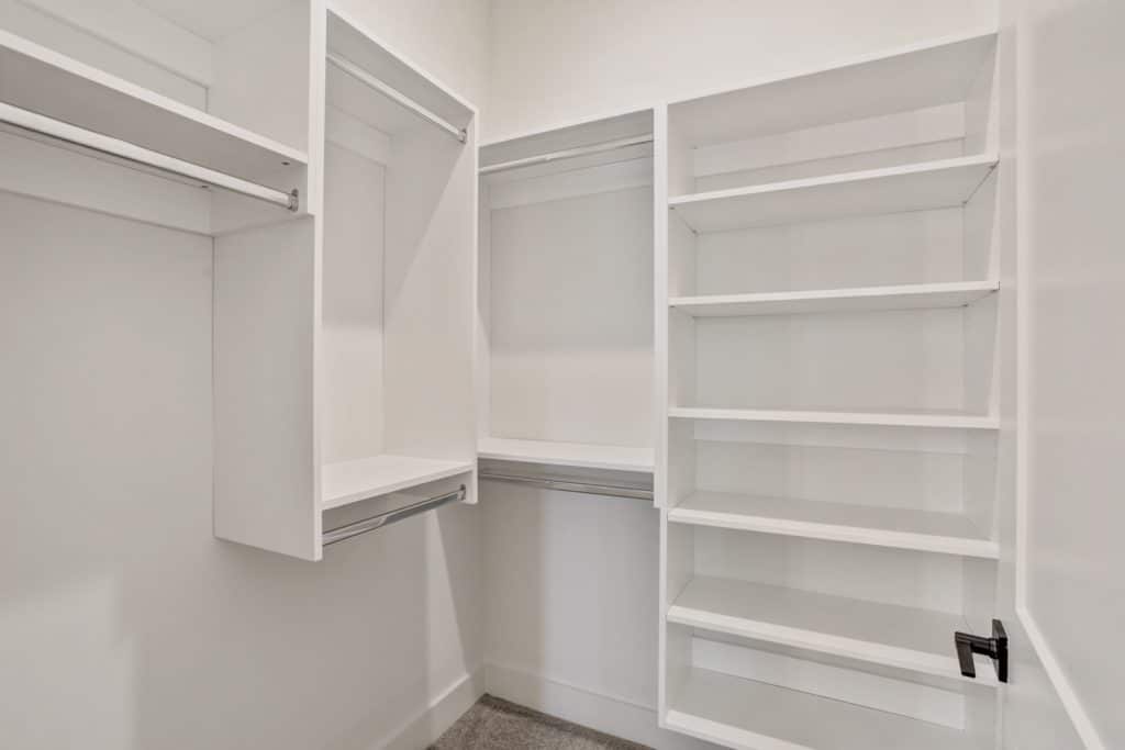 Built-in closet shelving in apartments at Margaux Midtown