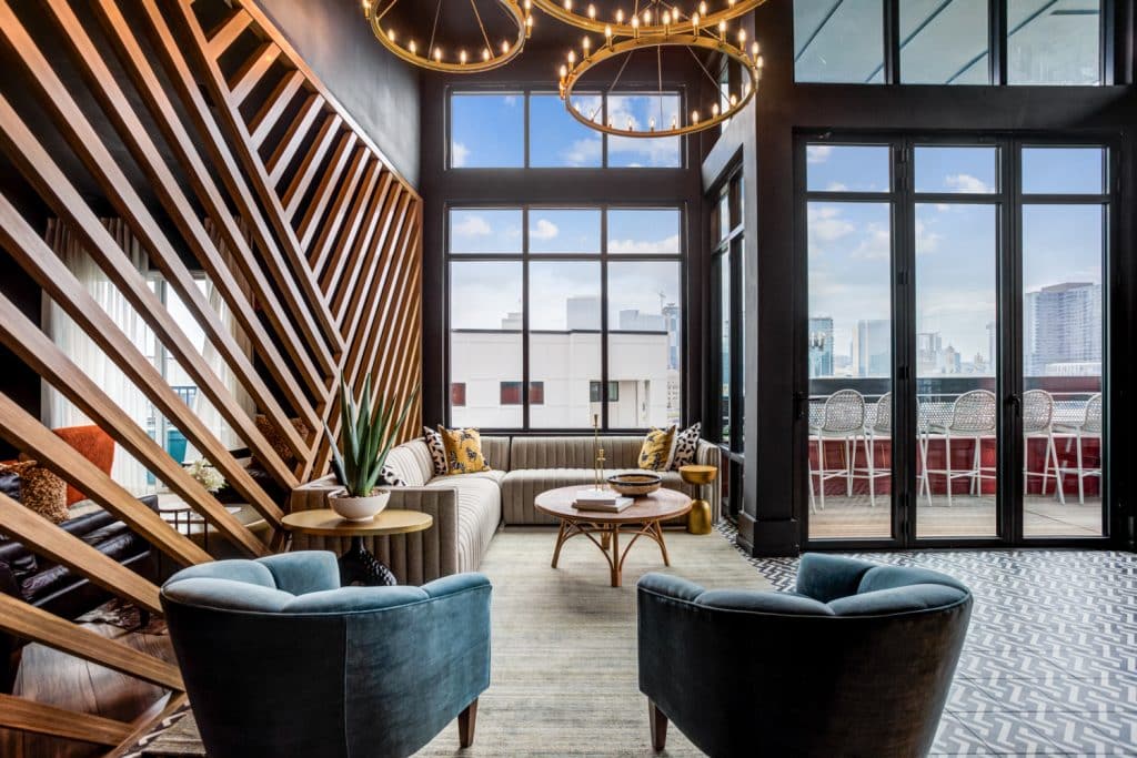 Margaux Midtown's resident skylounge and rooftop terrace