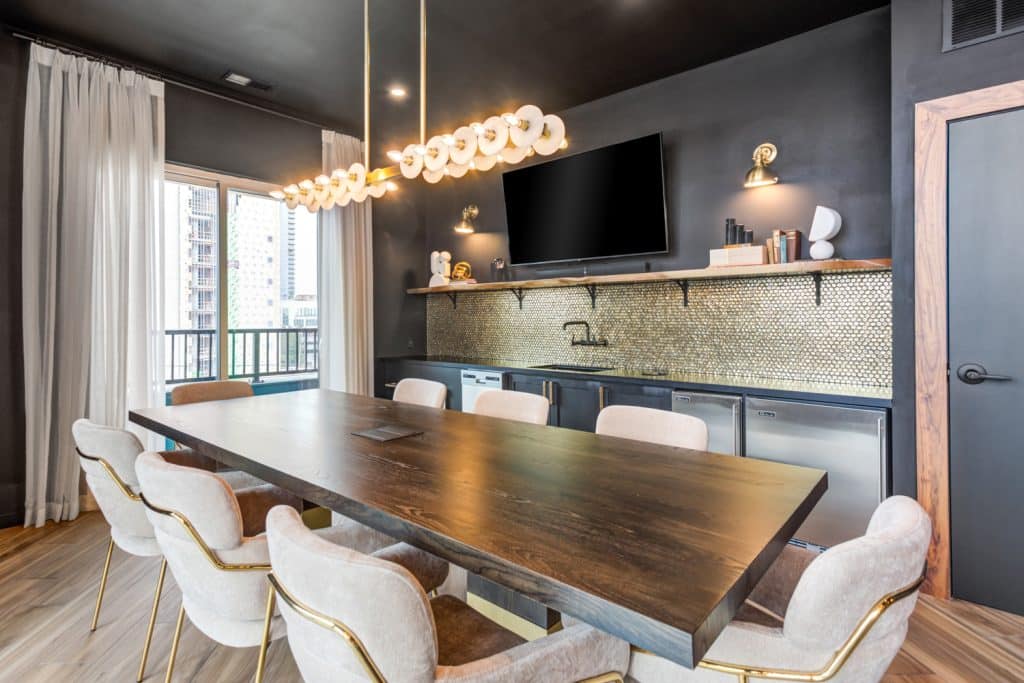 Community conference room available to residents at Margaux Midtown