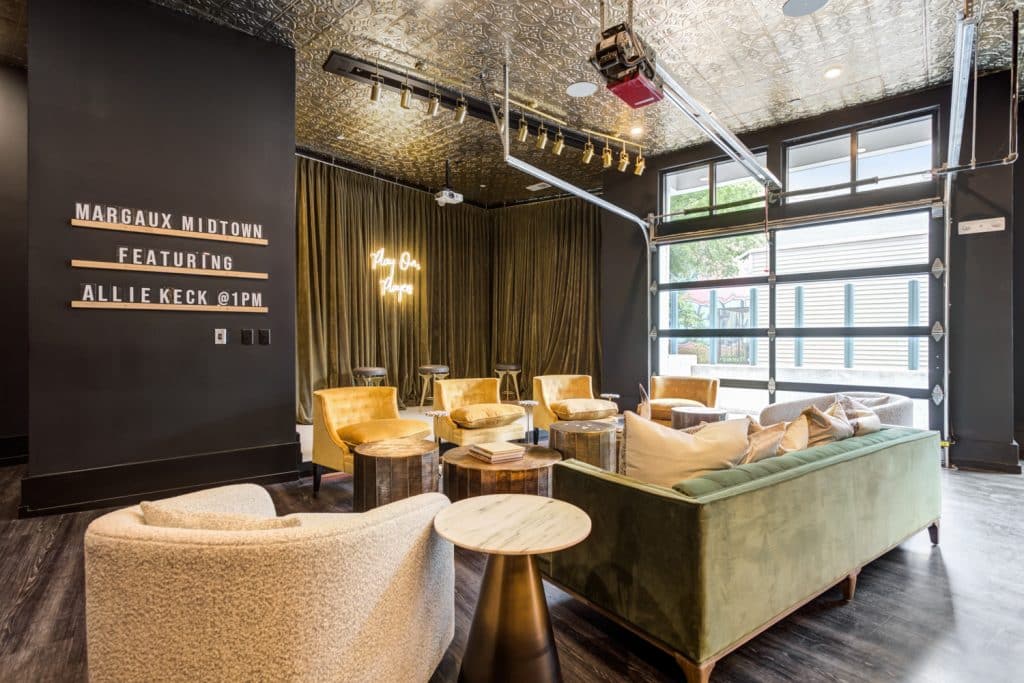 Margaux Midtown community speakeasy with ample seating options